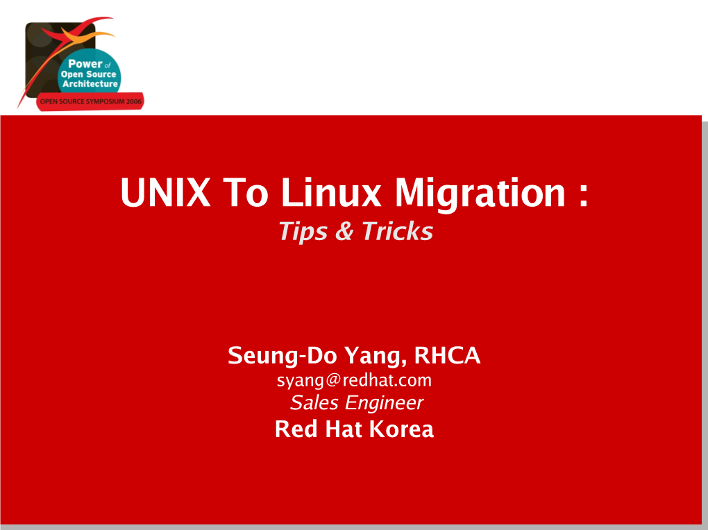 Succesfully Migrating to RHEL