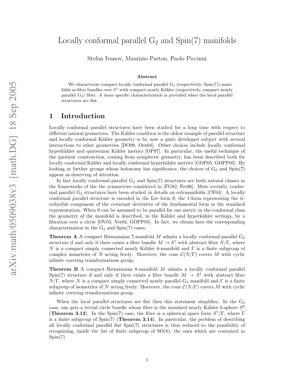 Locally Conformal Parallel G2 and Spin(7) Manifolds