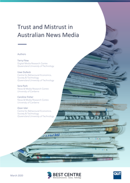 Trust and Mistrust in Australian News Media