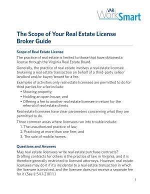 The Scope of Your Real Estate License Broker Guide