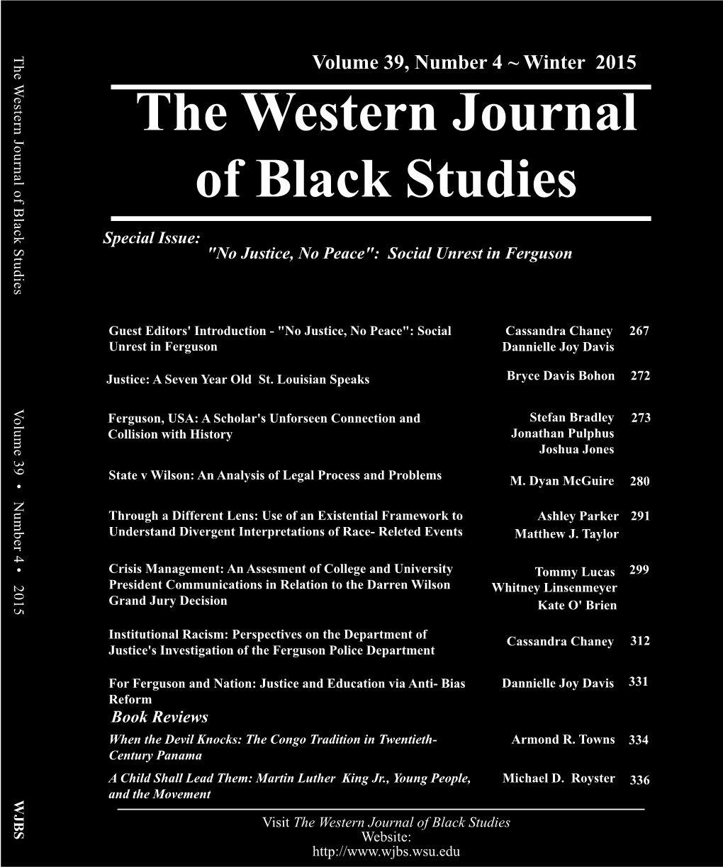 The Western Journal of Black Studies