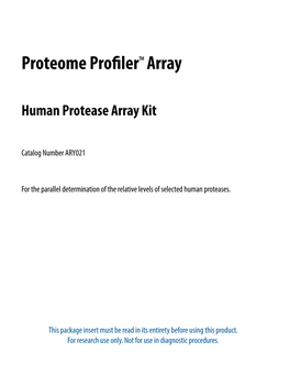 Proteome Profiler Human Protease Array Kit