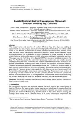 Coastal Regional Sediment Management Planning in Southern Monterey Bay, California