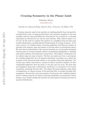 Crossing Symmetry in the Planar Limit