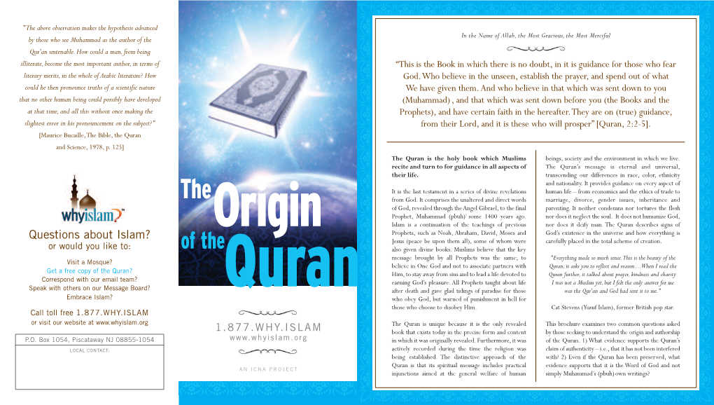 The Origin of the Quran