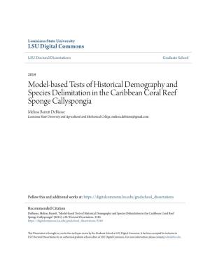 Model-Based Tests of Historical Demography and Species