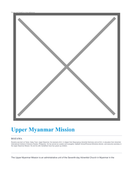 Upper Myanmar Mission
