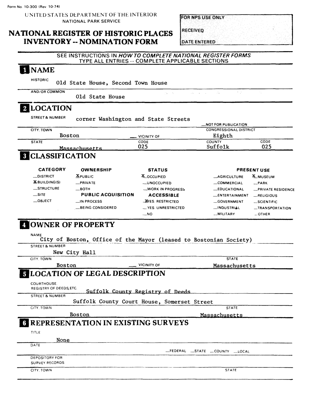 National Register of Historic Places Inventory - Nomination Form Idateentered„