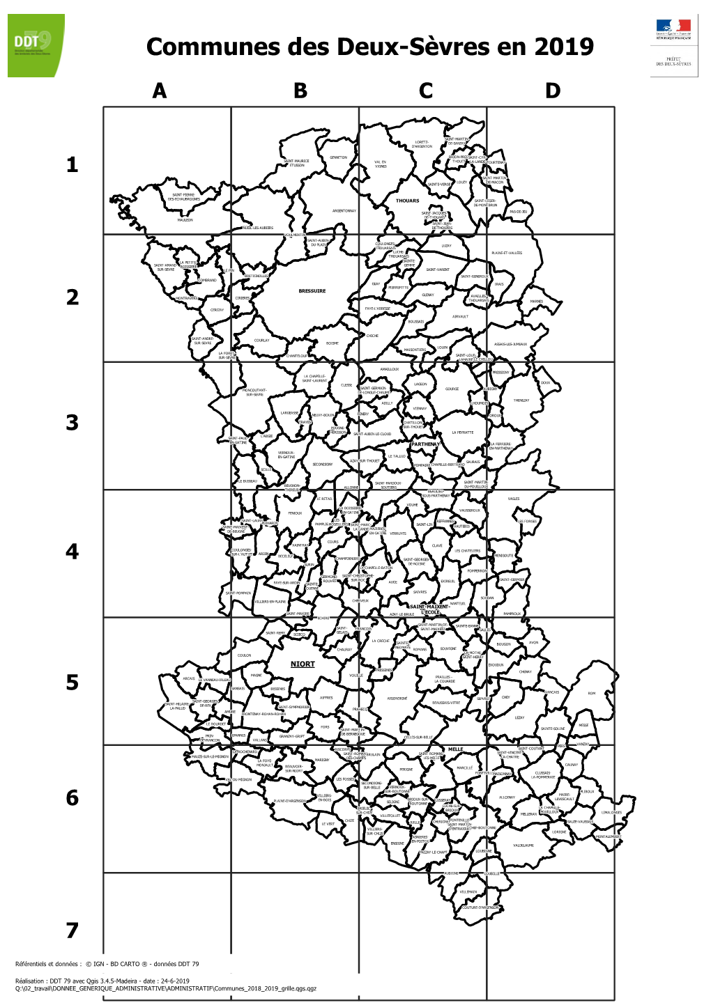 Communes Des Deux-Sèvres En 2019 a B C D