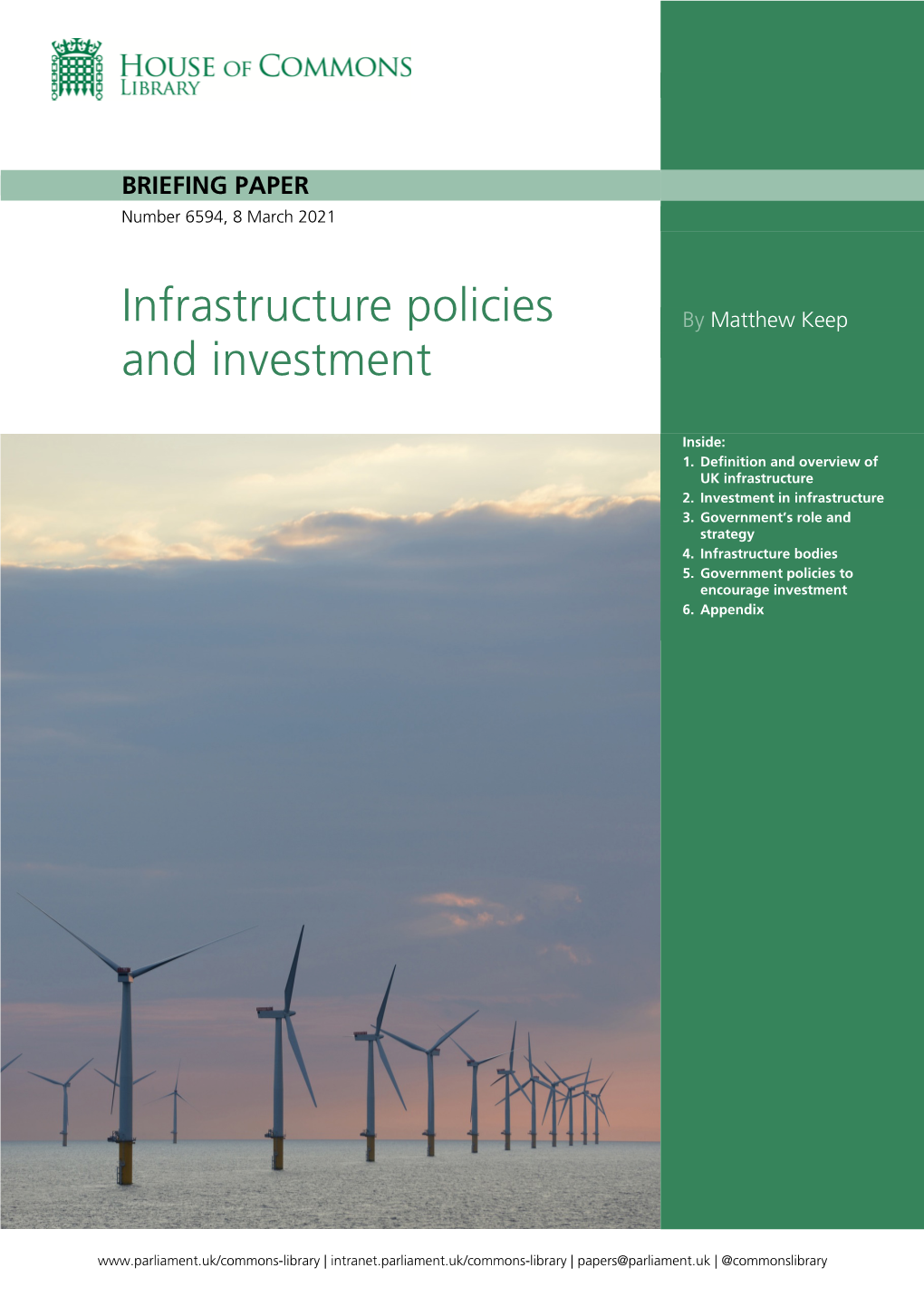 Infrastructure Policies and Investment