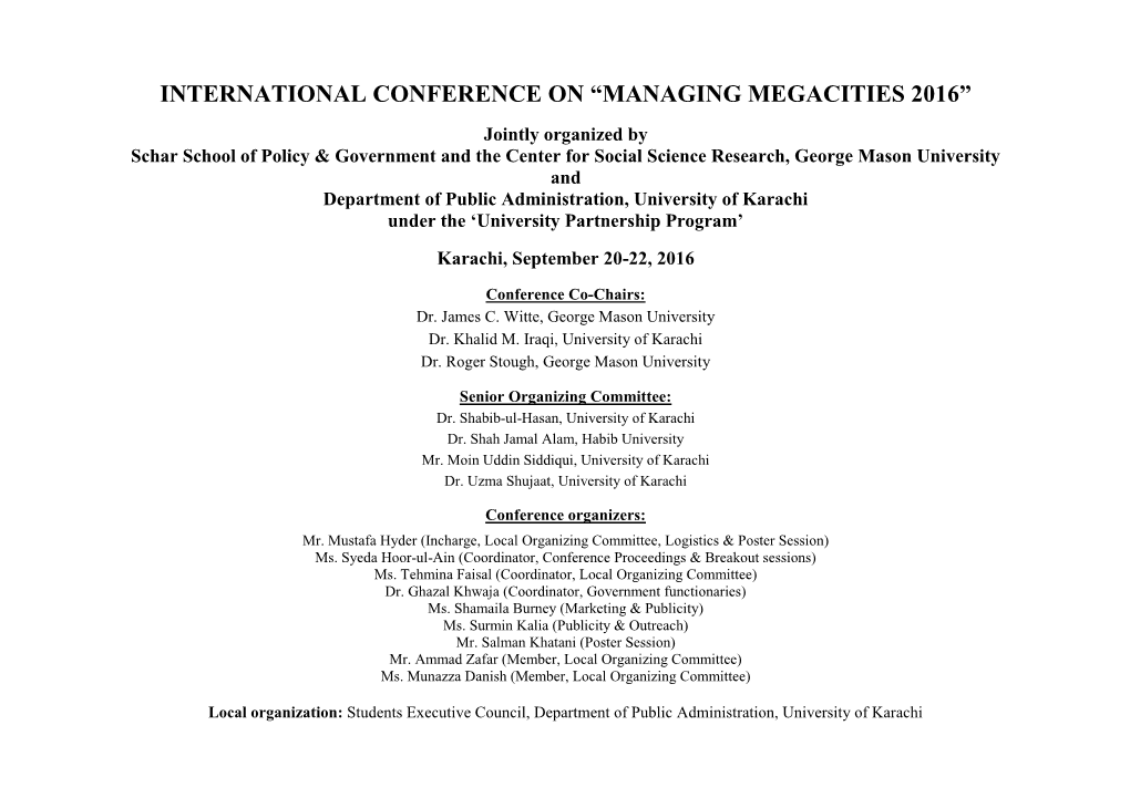International Conference on “Managing