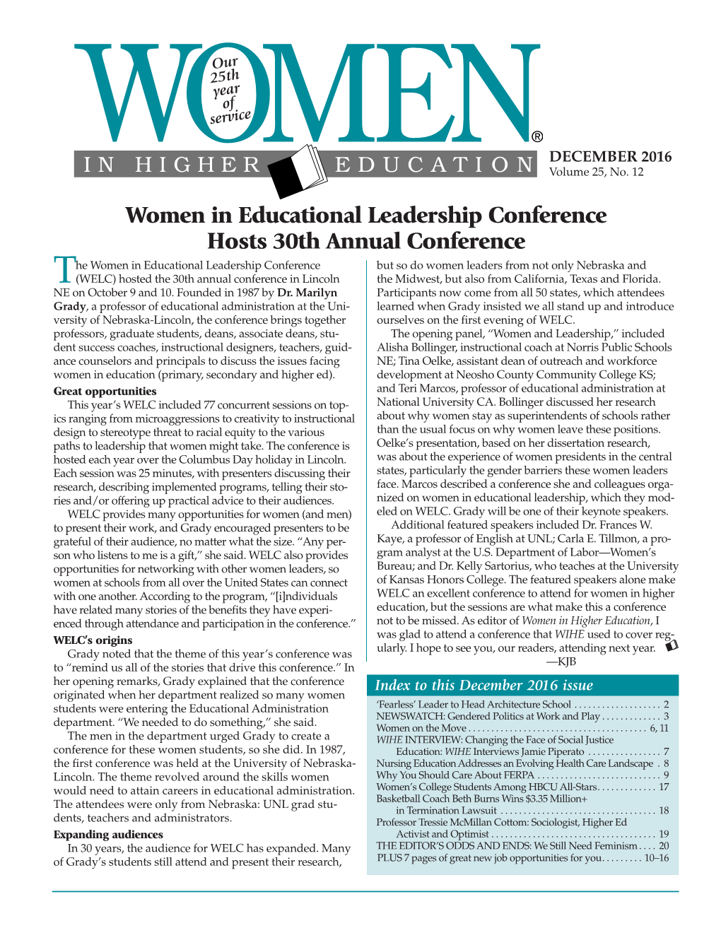Women in Educational Leadership Conference Hosts 30Th Annual