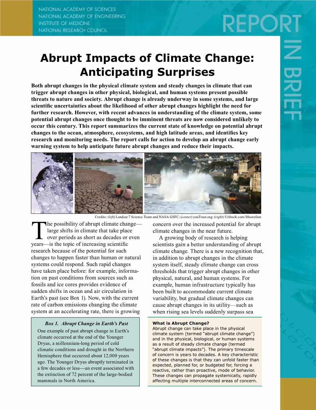 Abrupt Impacts of Climate Change