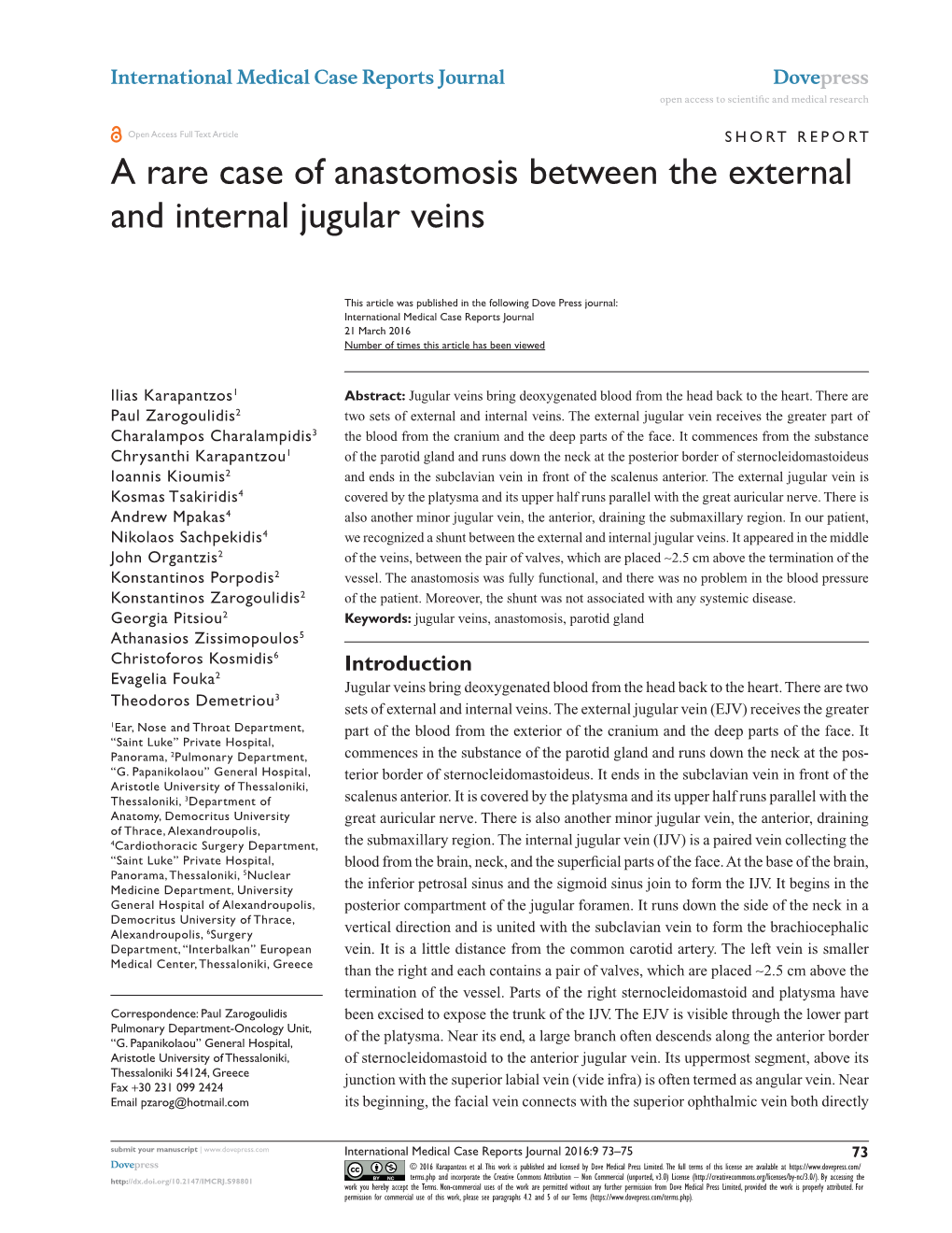 A Rare Case of Anastomosis Between the External and Internal Jugular Veins