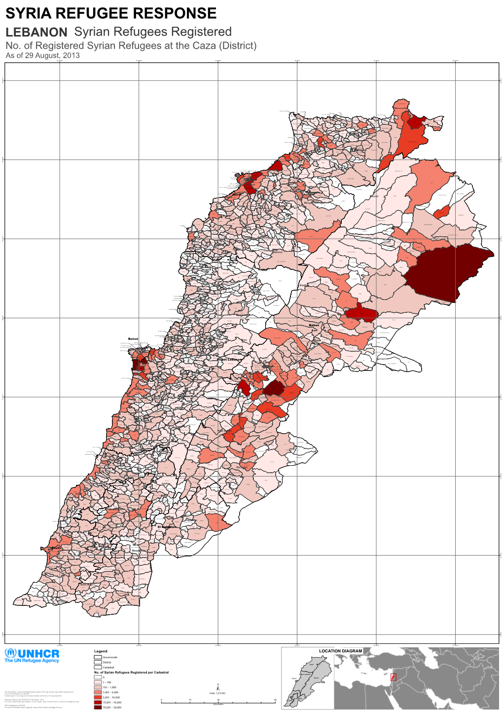 LEBANON Syrian Refugees Registered No