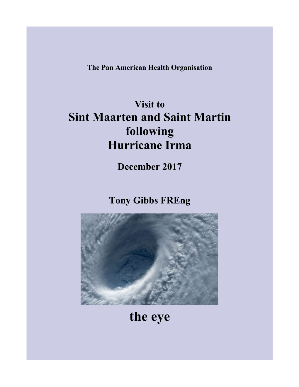 Sint Maarten and Saint Martin Following Hurricane Irma