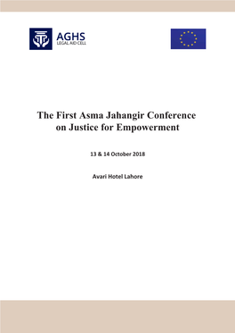 The First Asma Jahangir Conference on Justice for Empowerment