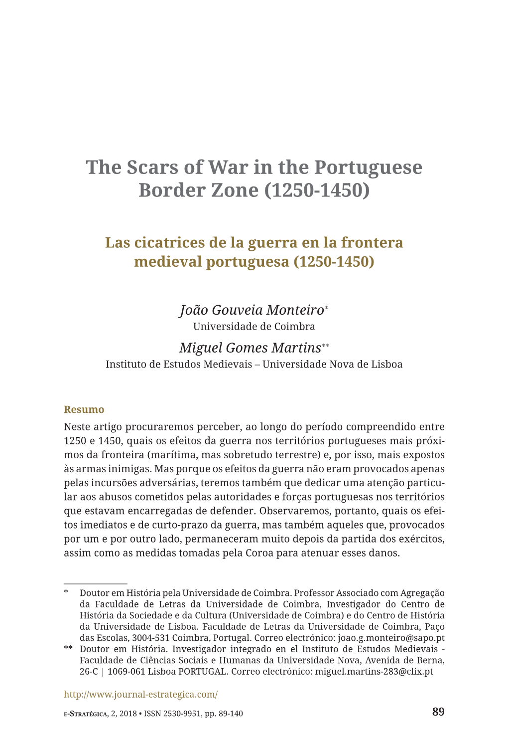 The Scars of War in the Portuguese Border Zone (1250-1450)