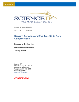 Benzoyl Peroxide and Tea Tree Oil in Acne Compositions