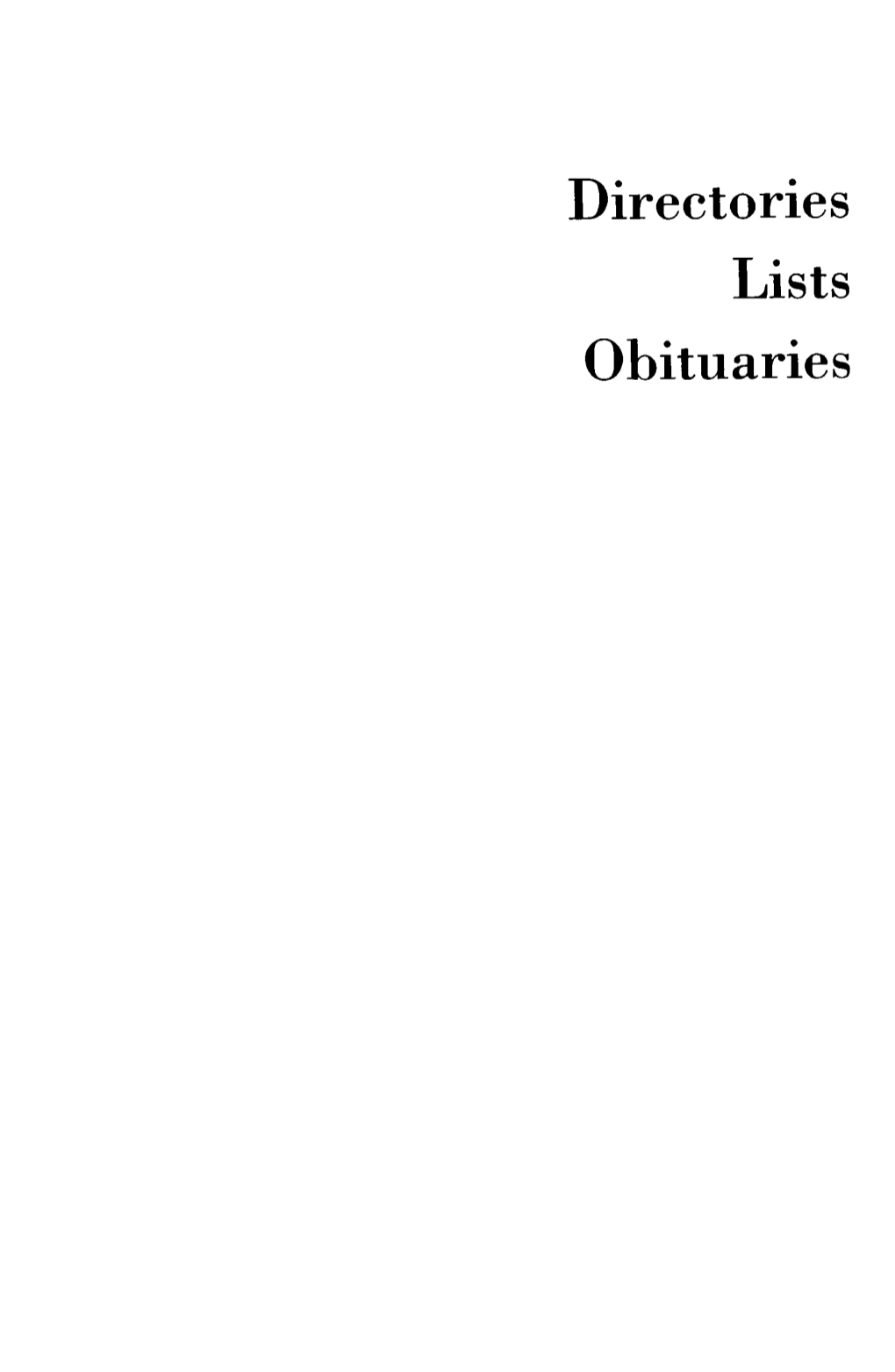 Directories Lists Obituaries National Jewish Organizations*