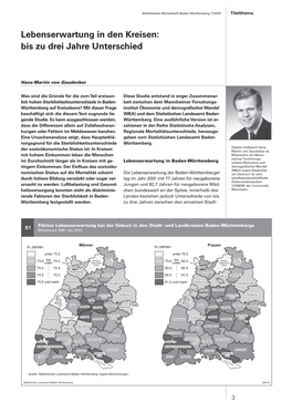 Lebenserwartung in Den Kreisen: Bis Zu Drei Jahre Unterschied