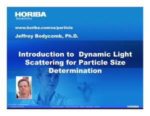 Introduction to Dynamic Light Scattering for Particle Size Determination