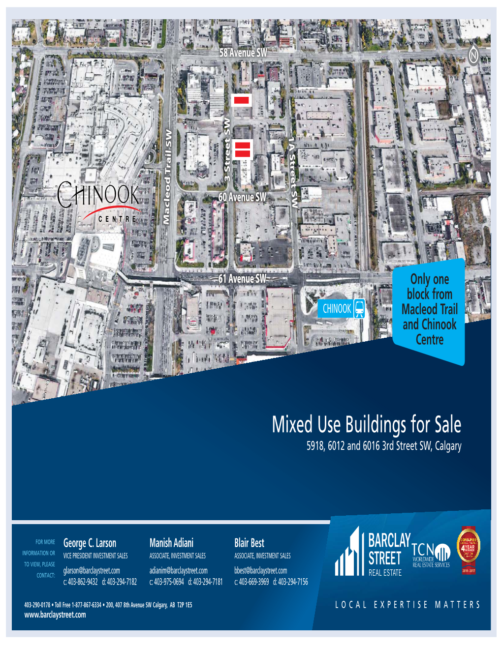 Mixed Use Buildings for Sale 5918, 6012 and 6016 3Rd Street SW, Calgary