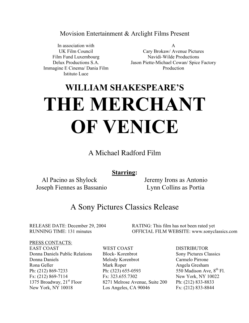 The Merchant of Venice