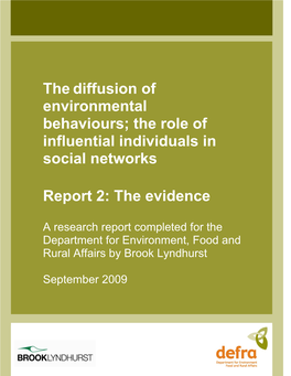 The Role of Influential Individuals in Social Networks Report 2