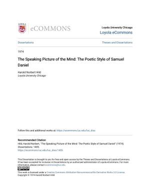The Speaking Picture of the Mind: the Poetic Style of Samuel Daniel