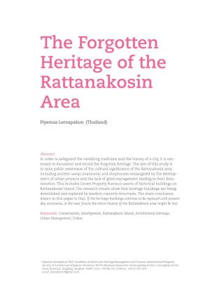 The Forgotten Heritage of the Rattanakosin Area