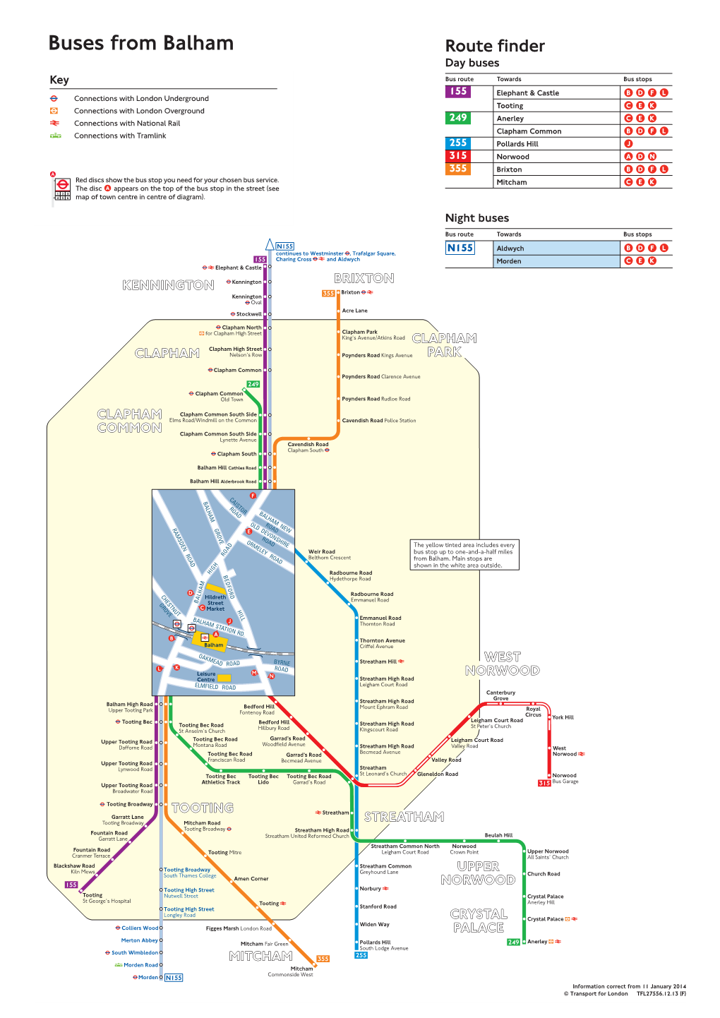 Buses from Balham