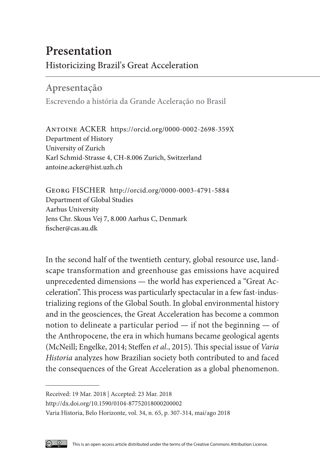 Presentation Historicizing Brazil's Great Acceleration