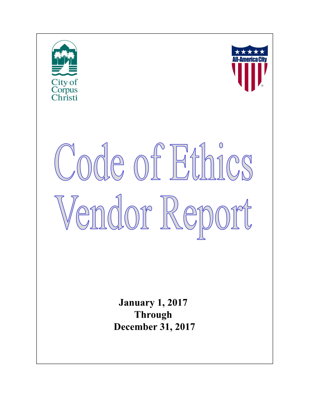 Code of Ethics Vendor Report 1/1/2017