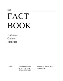 NCI Budget Fact Book for Fiscal Year 1996