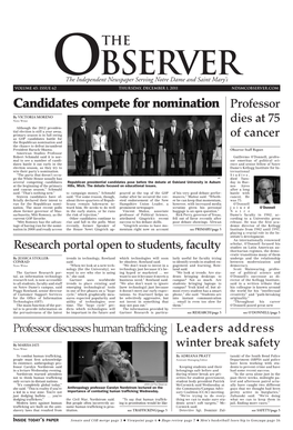 Candidates Compete for Nomination Professor