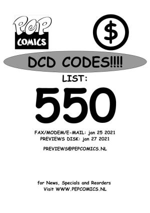 Lijst 550 USD-DCD