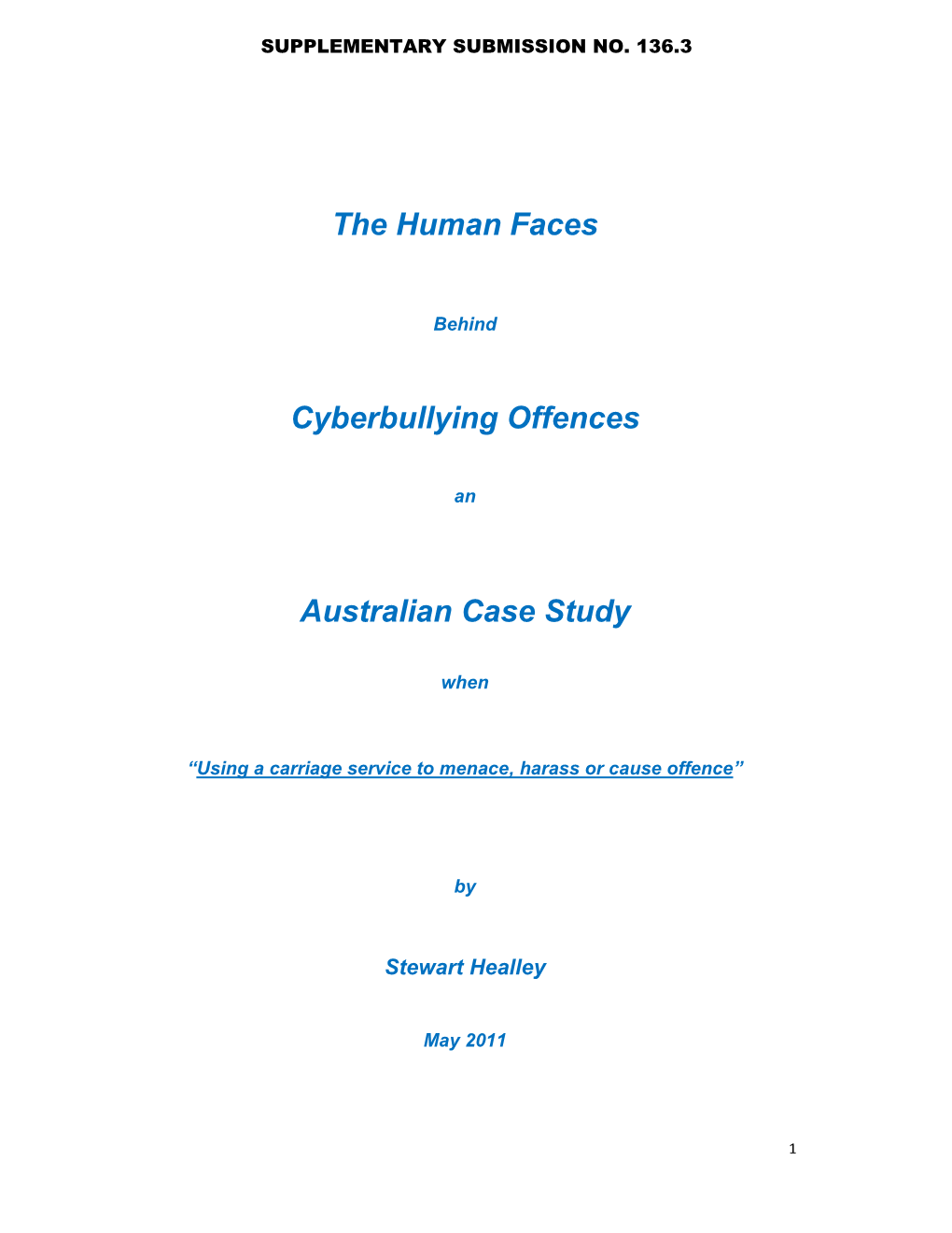 cyberbullying case study australia