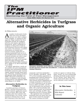 Alternative Herbicides in Turfgrass and Organic Agriculture