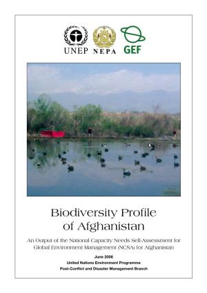 Biodiversity Profile of Afghanistan