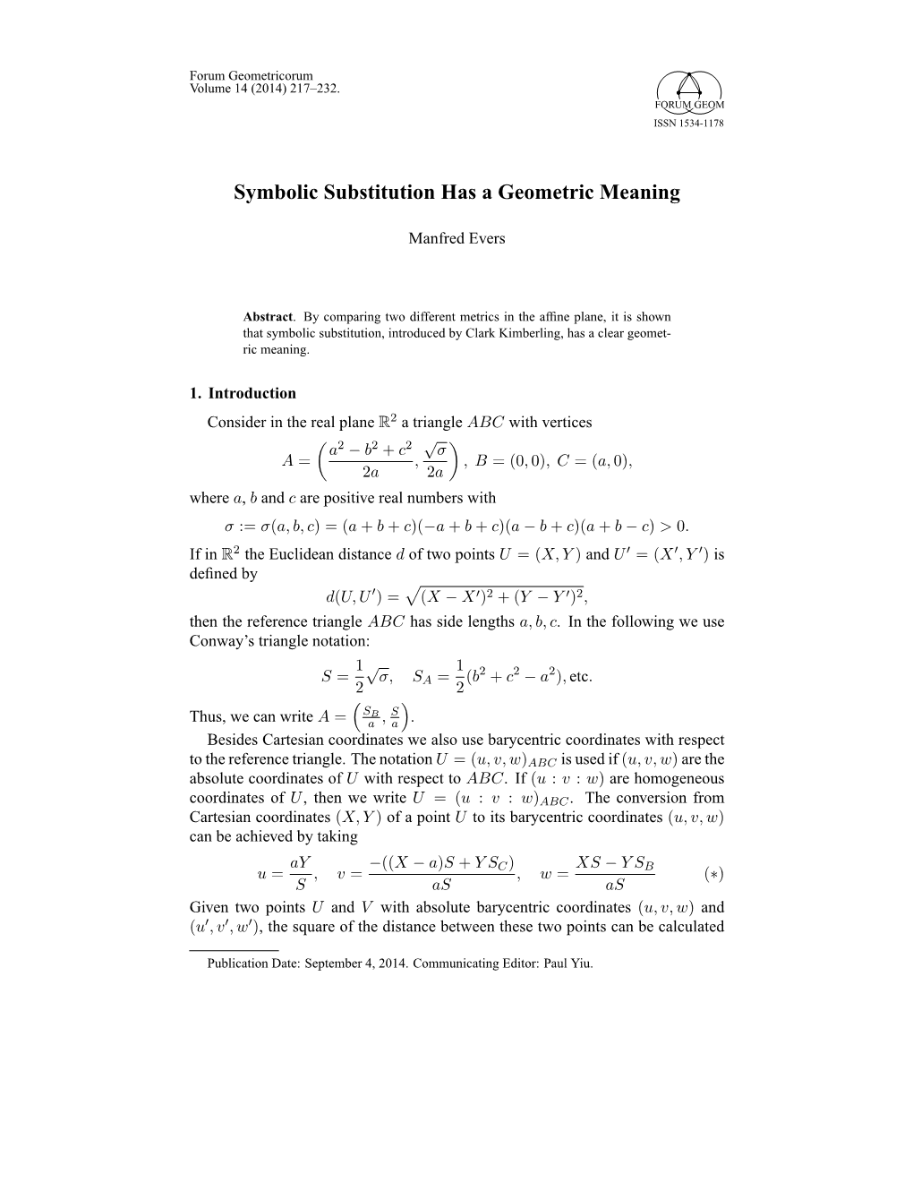 Symbolic Substitution Has a Geometric Meaning