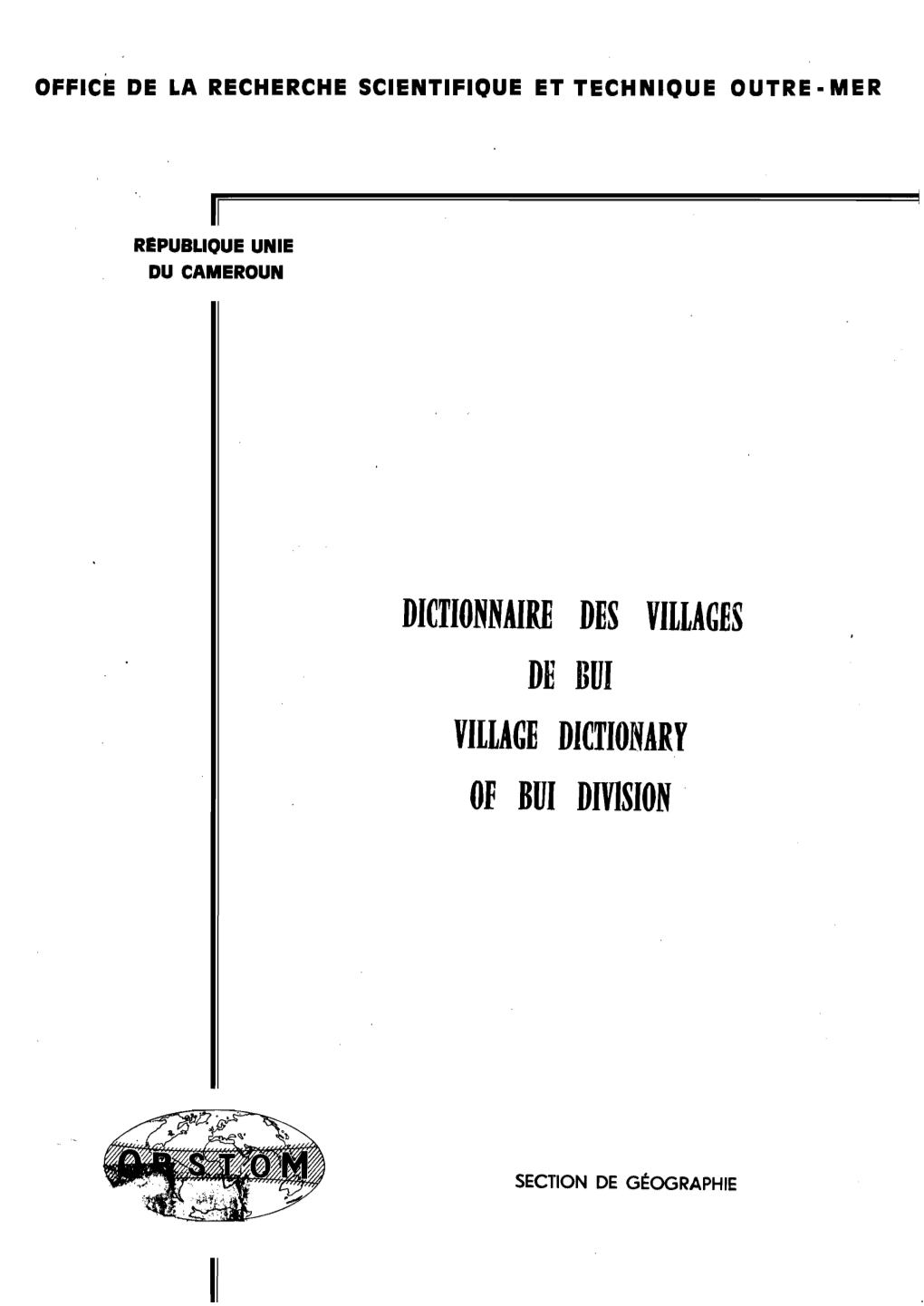 BUI Division GAZETTEER of VILLAGES