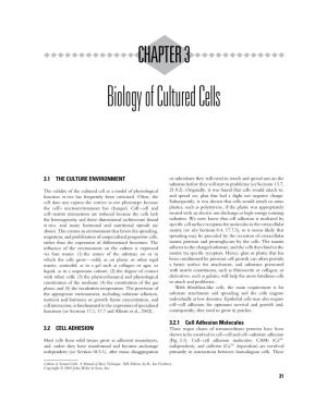 ``Biology of Cultured Cells''. In: Culture of Animal Cells, 5Th Edition