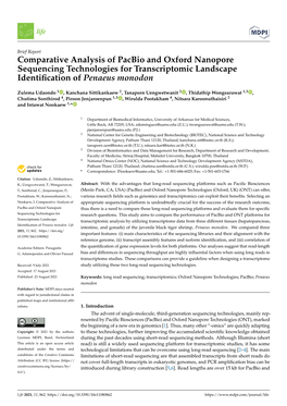 Comparative Analysis of Pacbio and Oxford Nanopore Sequencing Technologies for Transcriptomic Landscape Identiﬁcation of Penaeus Monodon