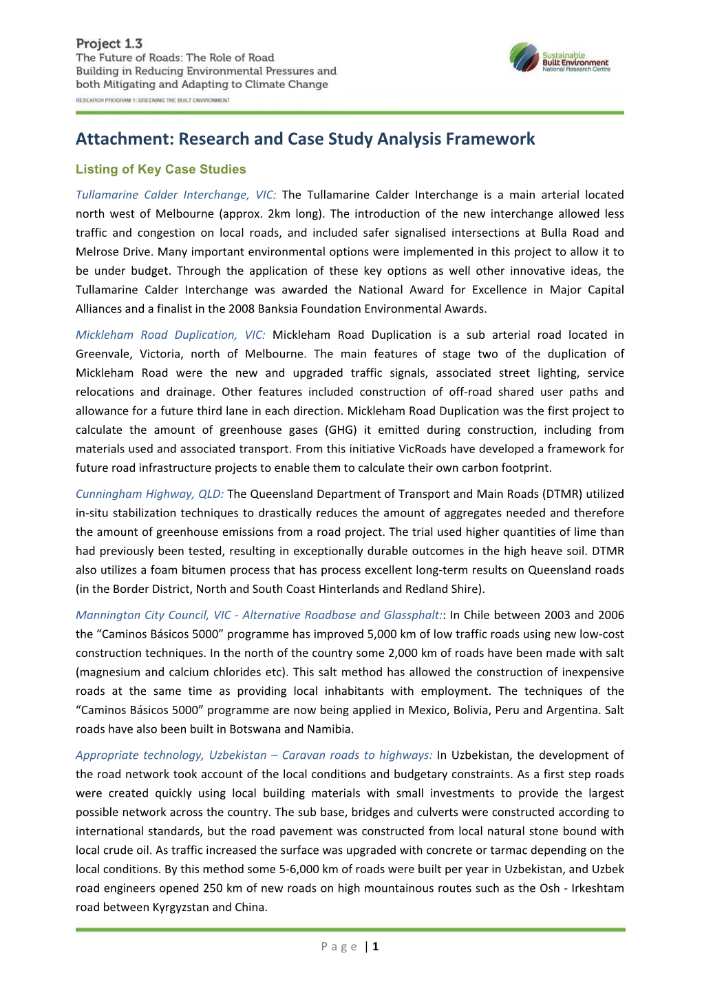 Attachment: Research and Case Study Analysis Framework