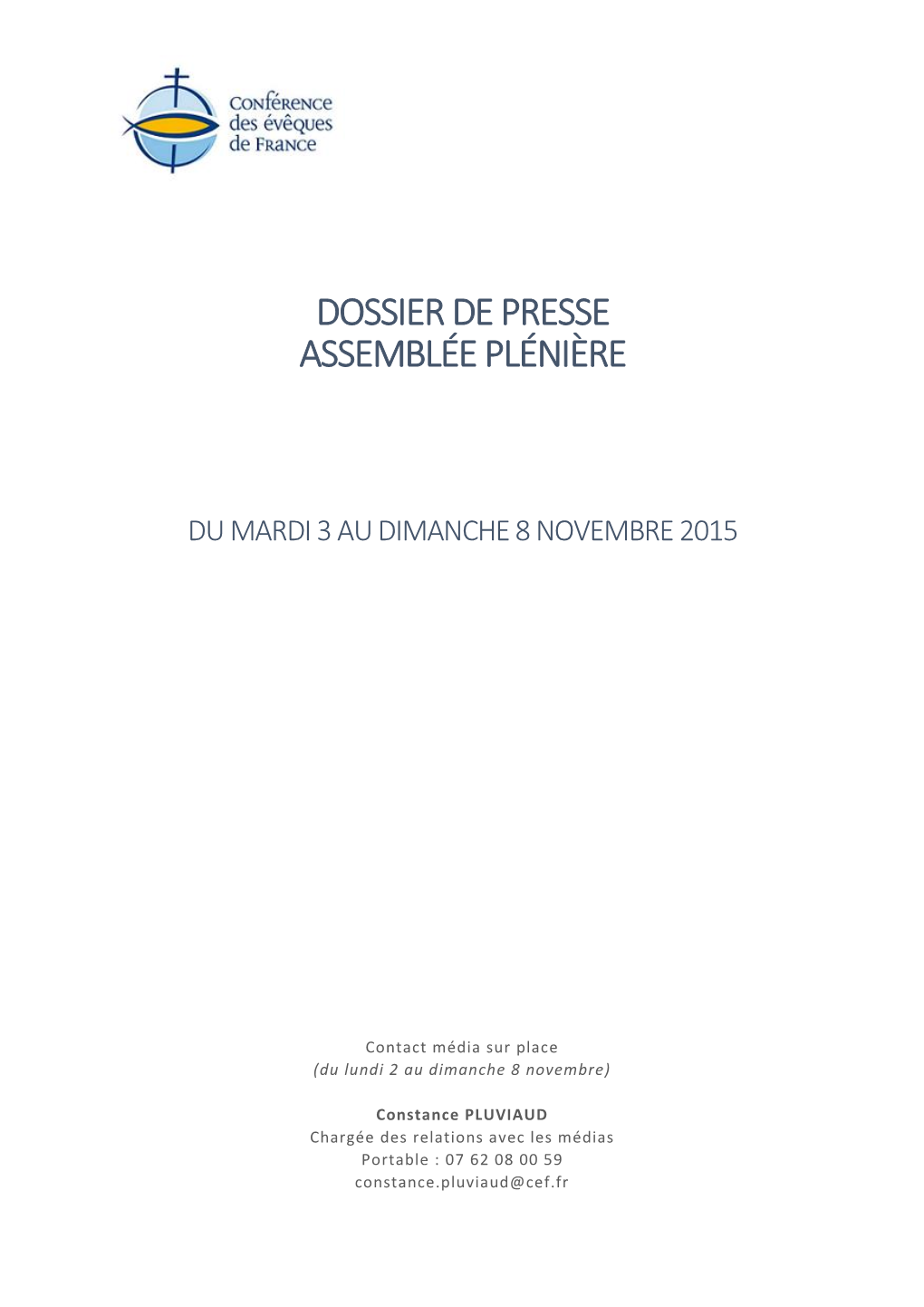 Dossier De Presse Assemblée Plénière