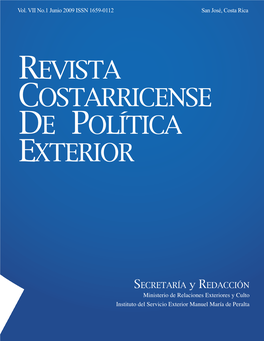 Revista Costarricense De Política Exterior
