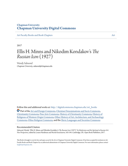 Ellis H. Minns and Nikodim Kondakov's the Russian Icon
