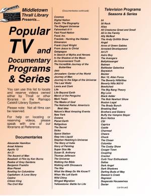 Popular Television Programs & Series