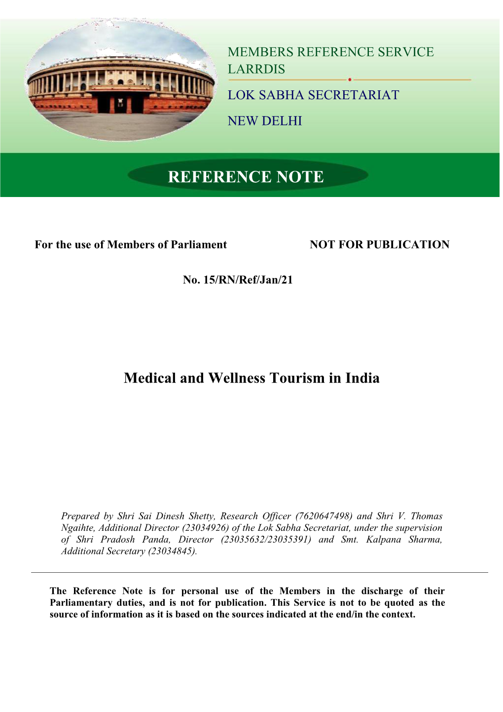 Medical and Wellness Tourism in India